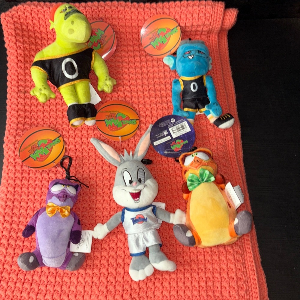 Lot Of 5 Space Jam 30th Anniversary Plush Toys NWT